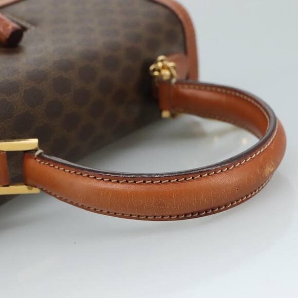 CELINE Macadam Canvas Hand Bag Pvc Leather Brown - Picture 7 of 13